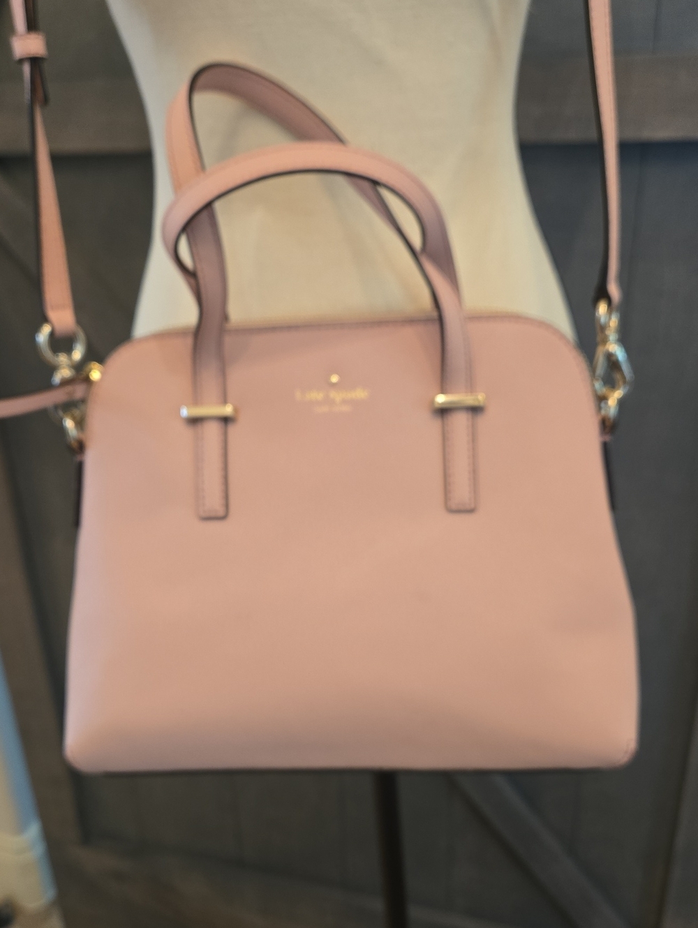 kate spade Blush Pink Satchel with Gold Hardware